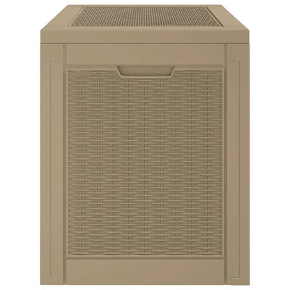 Boîte de stockage de jardin marron clair 55,5x43x53 cm PP