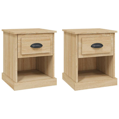 Tables de chevet 2pcs chêne sonoma 39x39x47,5cm bois ingénierie