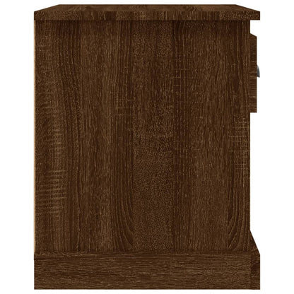 Table de chevet chêne marron 39x39x47,5 cm bois d'ingénierie