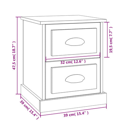 Table de chevet blanc brillant 39x39x47,5 cm Bois d’ingénierie