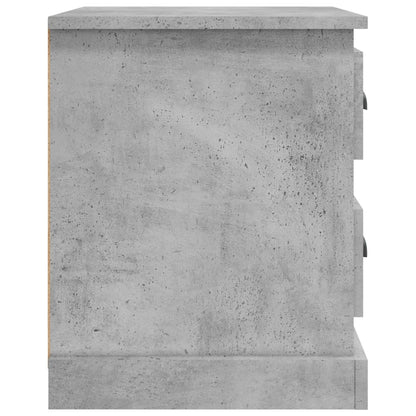 Table de chevet gris béton 39x39x47,5 cm bois d'ingénierie