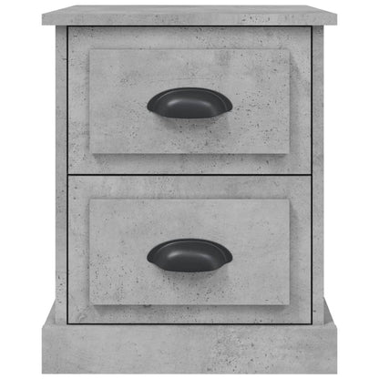 Tables de chevet 2 pcs gris béton 39x39x47,5 cm bois ingénierie