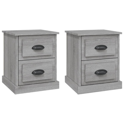 Tables de chevet 2 pcs sonoma gris 39x39x47,5cm bois ingénierie