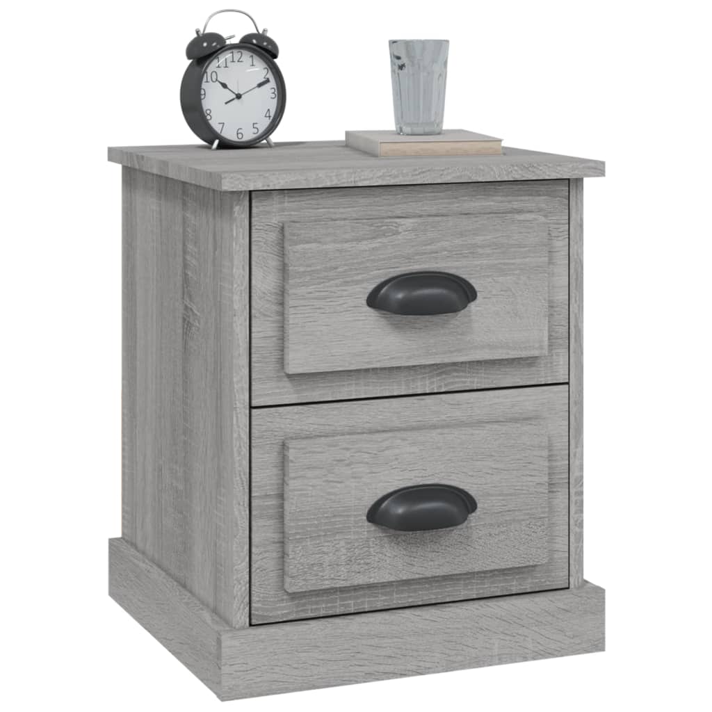 Tables de chevet 2 pcs sonoma gris 39x39x47,5cm bois ingénierie