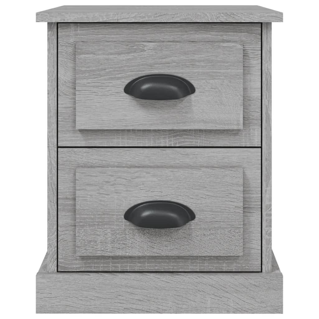 Tables de chevet 2 pcs sonoma gris 39x39x47,5cm bois ingénierie