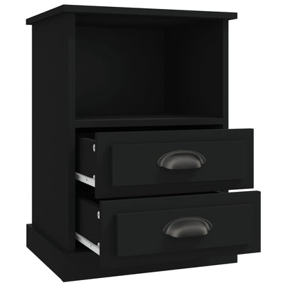 Tables de chevet 2 pcs noir 43x36x60 cm