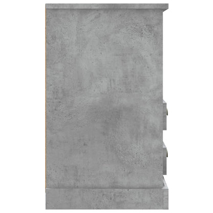 Table de chevet gris béton 43x36x60 cm