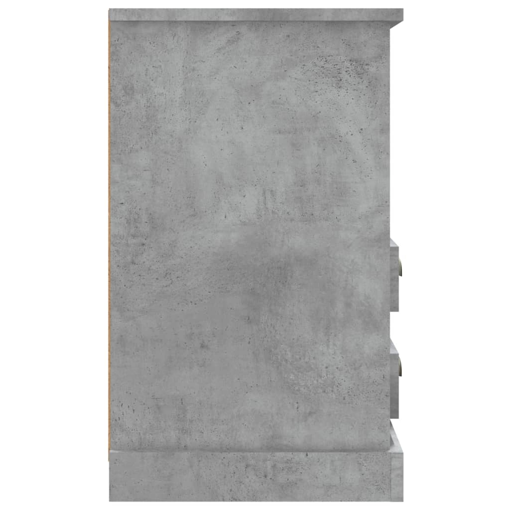 Tables de chevet 2 pcs gris béton 43x36x60 cm