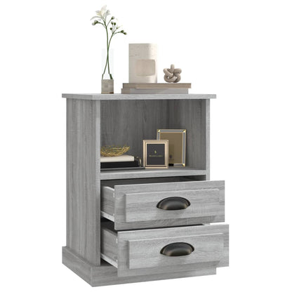 Tables de chevet 2 pcs sonoma gris 43x36x60 cm