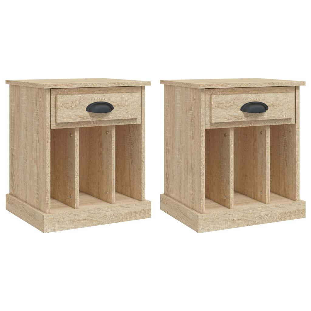 Tables de chevet 2 pcs chêne sonoma 43x36x50 cm