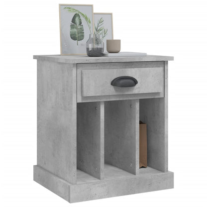 Tables de chevet 2 pcs gris béton 43x36x50 cm