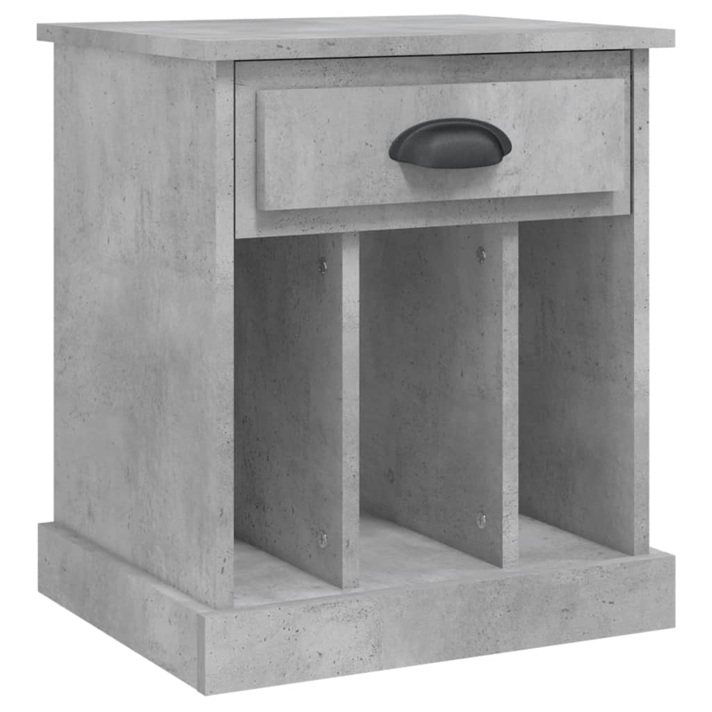 Tables de chevet 2 pcs gris béton 43x36x50 cm