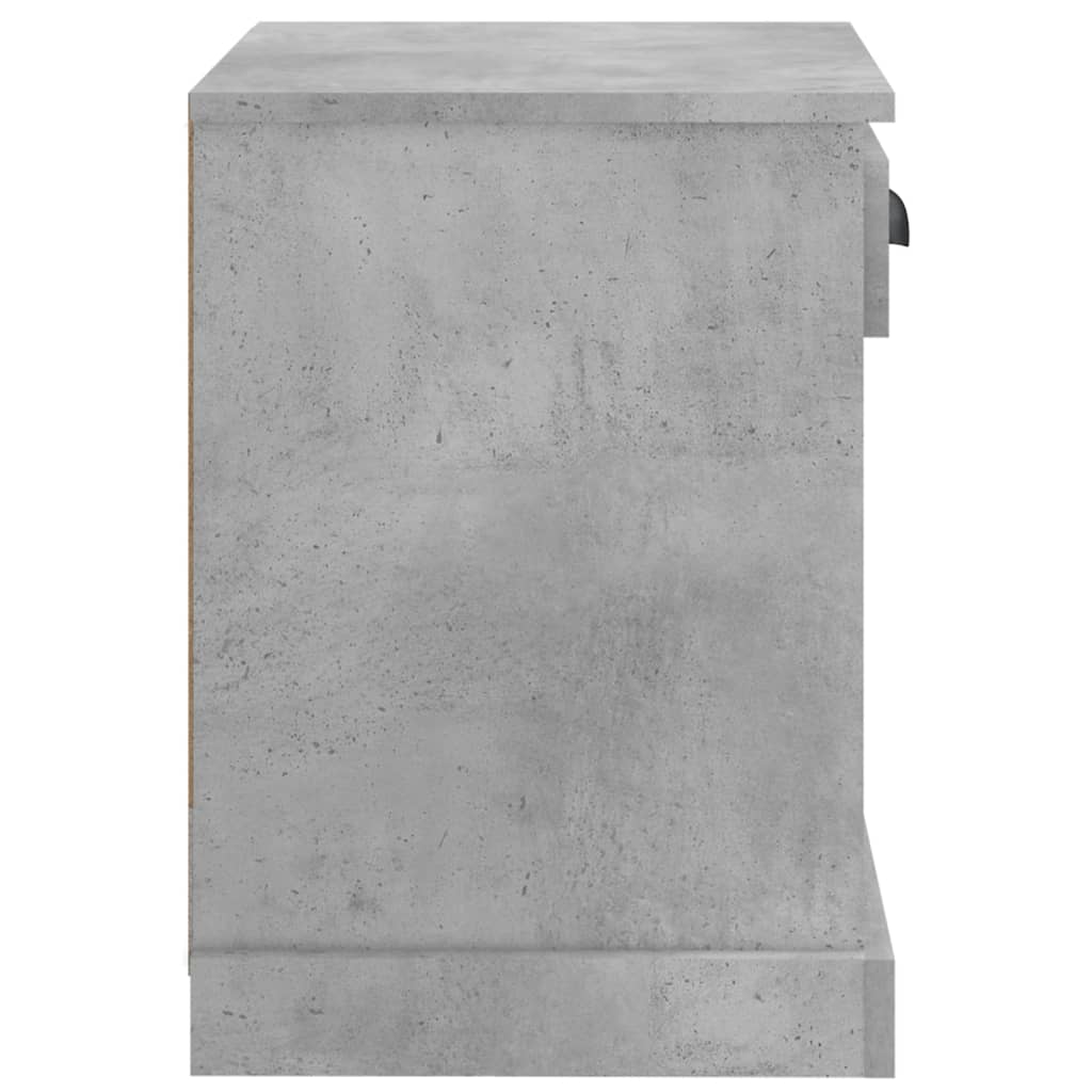 Tables de chevet 2 pcs gris béton 43x36x50 cm