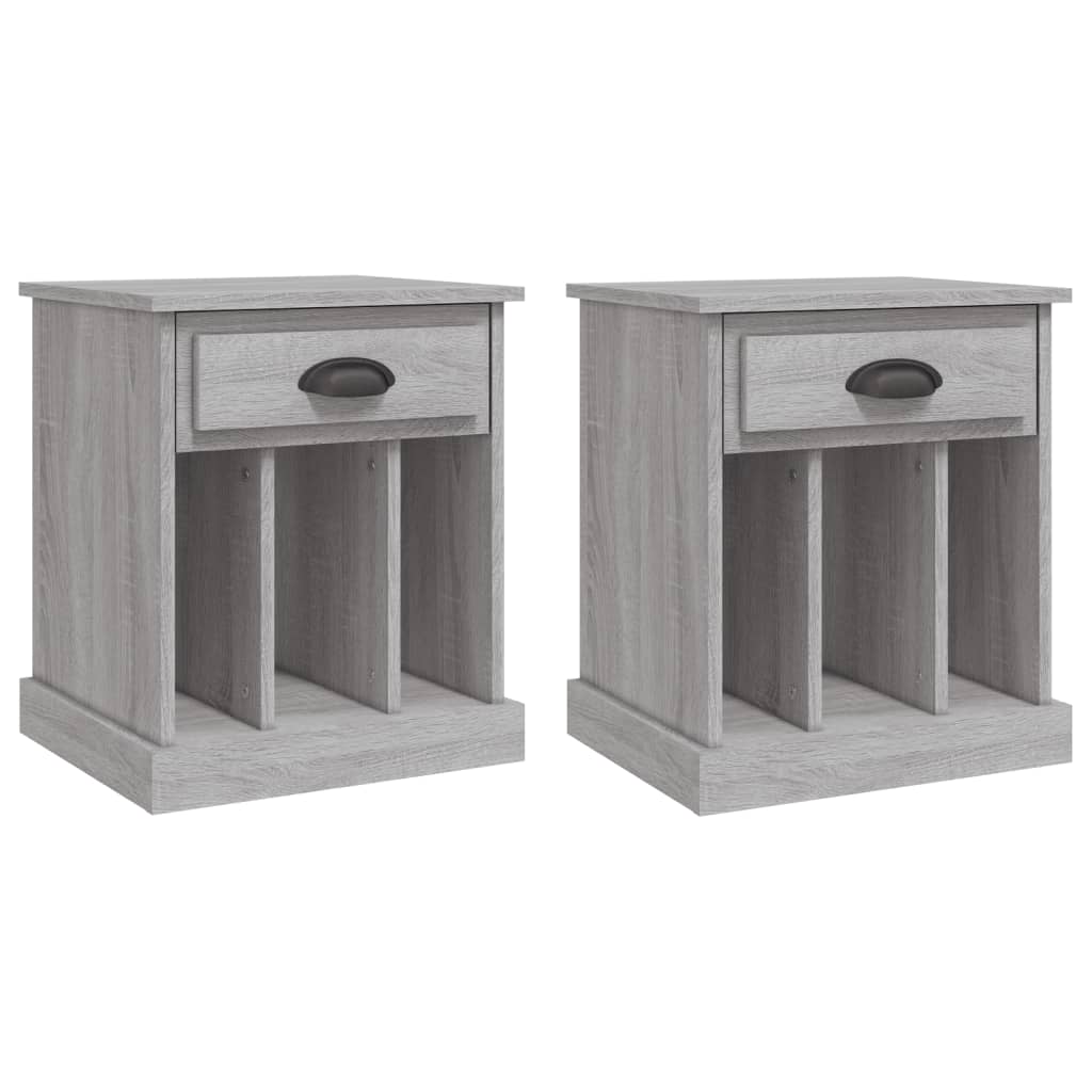 Tables de chevet 2 pcs sonoma gris 43x36x50 cm