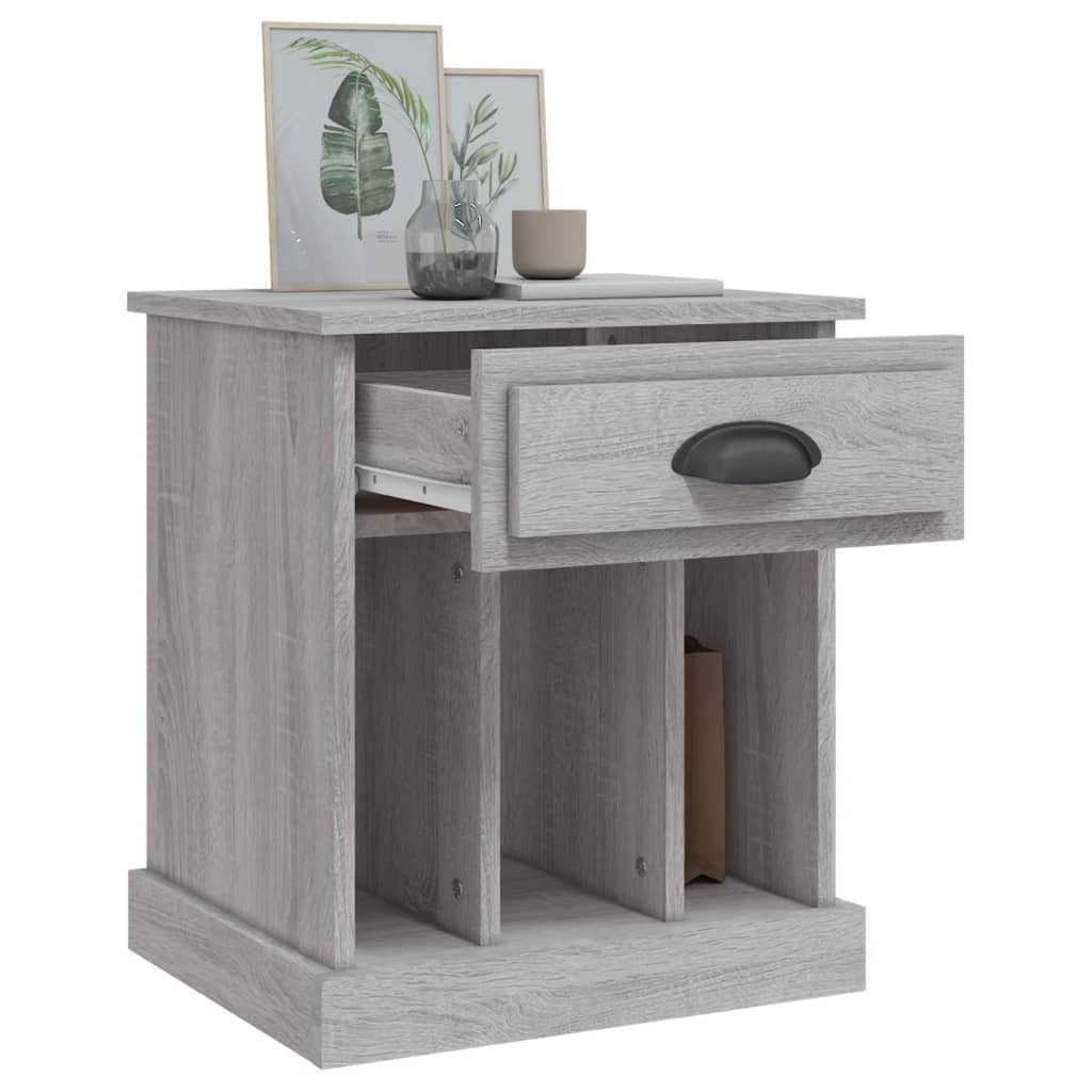 Tables de chevet 2 pcs sonoma gris 43x36x50 cm