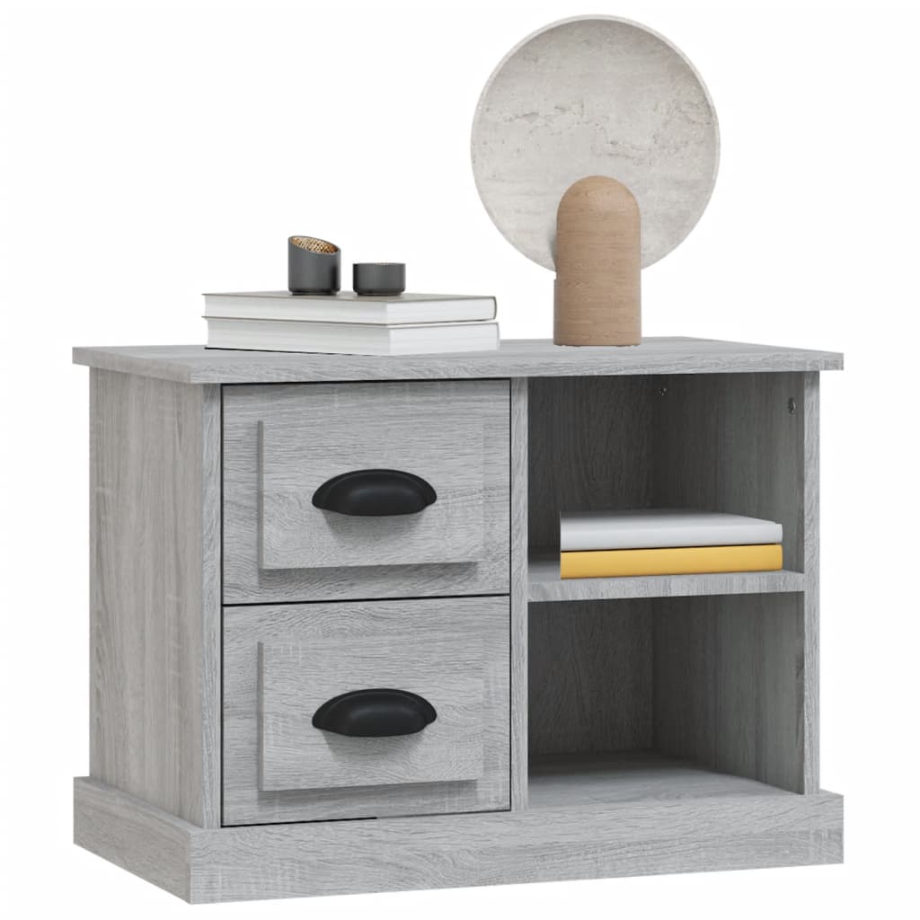 Table de chevet sonoma gris 60x35,5x45 cm