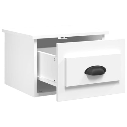 Tables de chevet murales 2 pcs blanc 41,5x36x28 cm