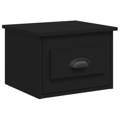 Tables de chevet murales 2 pcs noir 41,5x36x28 cm