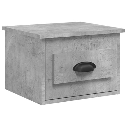 Tables de chevet murales 2 pcs gris béton 41,5x36x28 cm