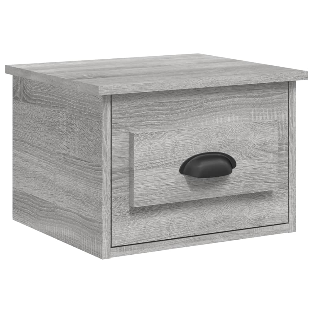 Table de chevet murale sonoma gris 41,5x36x28 cm