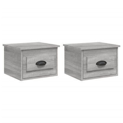 Tables de chevet murales 2 pcs sonoma gris 41,5x36x28 cm