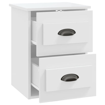 Tables de chevet murales 2 pcs blanc 41,5x36x53 cm