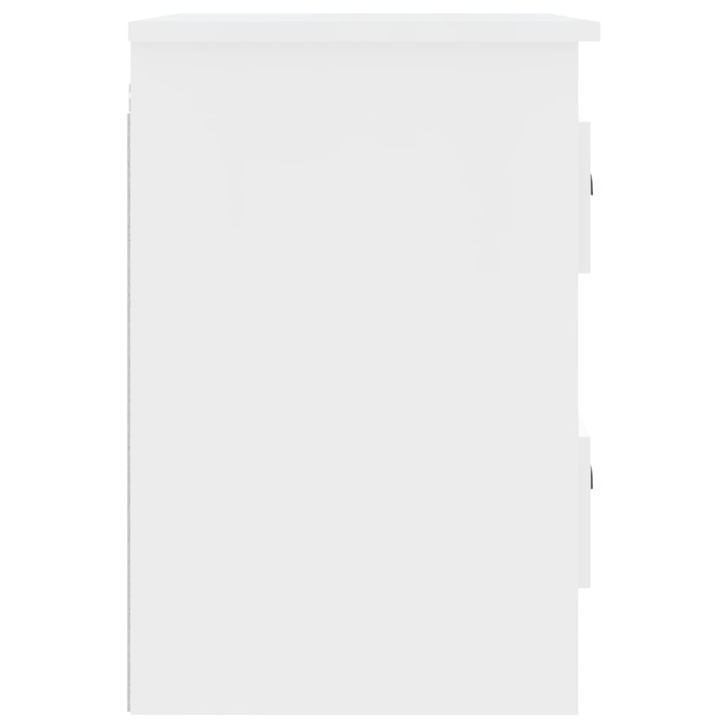 Tables de chevet murales 2 pcs blanc brillant 41,5x36x53 cm