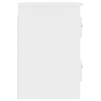 Tables de chevet murales 2 pcs blanc brillant 41,5x36x53 cm