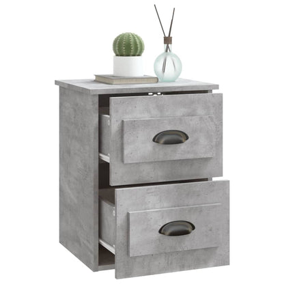 Tables de chevet murales 2 pcs gris béton 41,5x36x53 cm