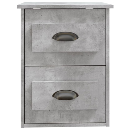 Tables de chevet murales 2 pcs gris béton 41,5x36x53 cm