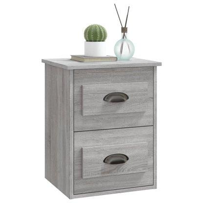 Table de chevet murale sonoma gris 41,5x36x53 cm