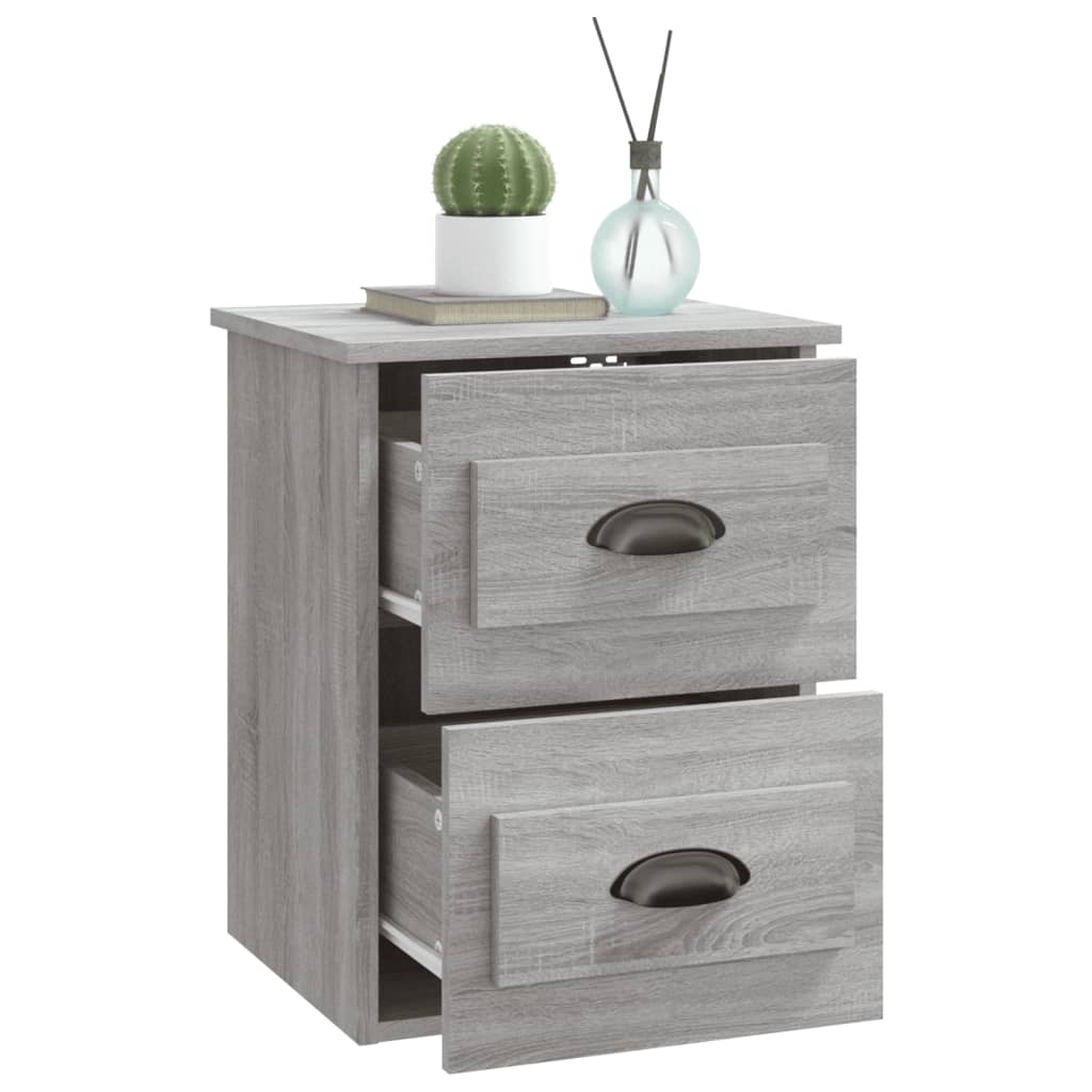 Table de chevet murale sonoma gris 41,5x36x53 cm