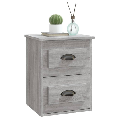 Tables de chevet murales 2 pcs sonoma gris 41,5x36x53 cm