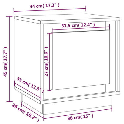 Tables de chevet 2 pcs noir 44x35x45 cm bois d'ingénierie