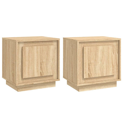 Tables de chevet 2pcs chêne sonoma 44x35x45cm bois d'ingénierie