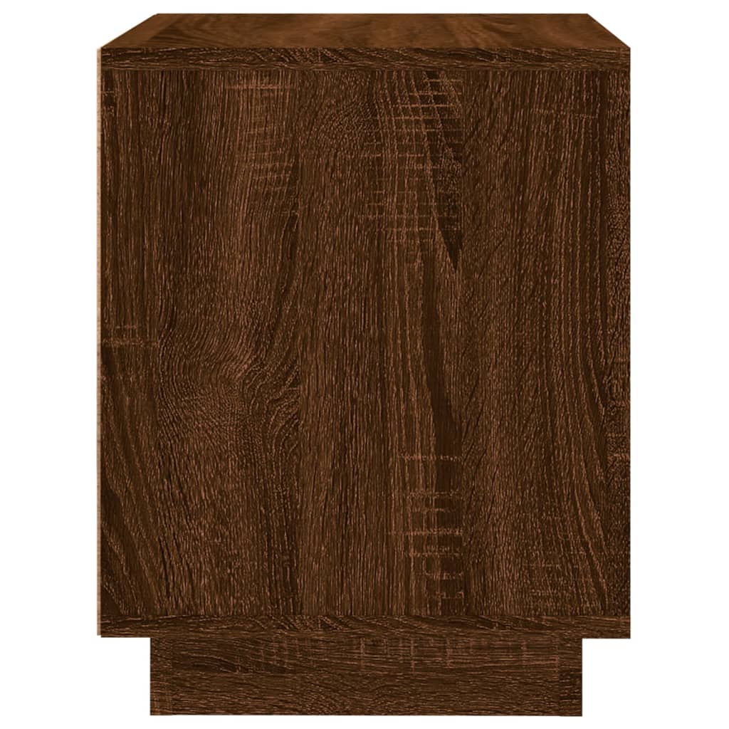 Table de chevet chêne marron 44x35x45 cm bois d'ingénierie