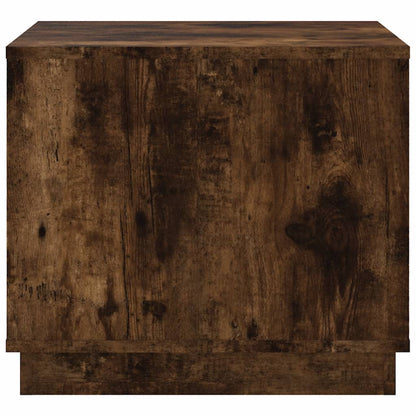 Table basse chêne fumé 51x50x44 cm bois d'ingénierie