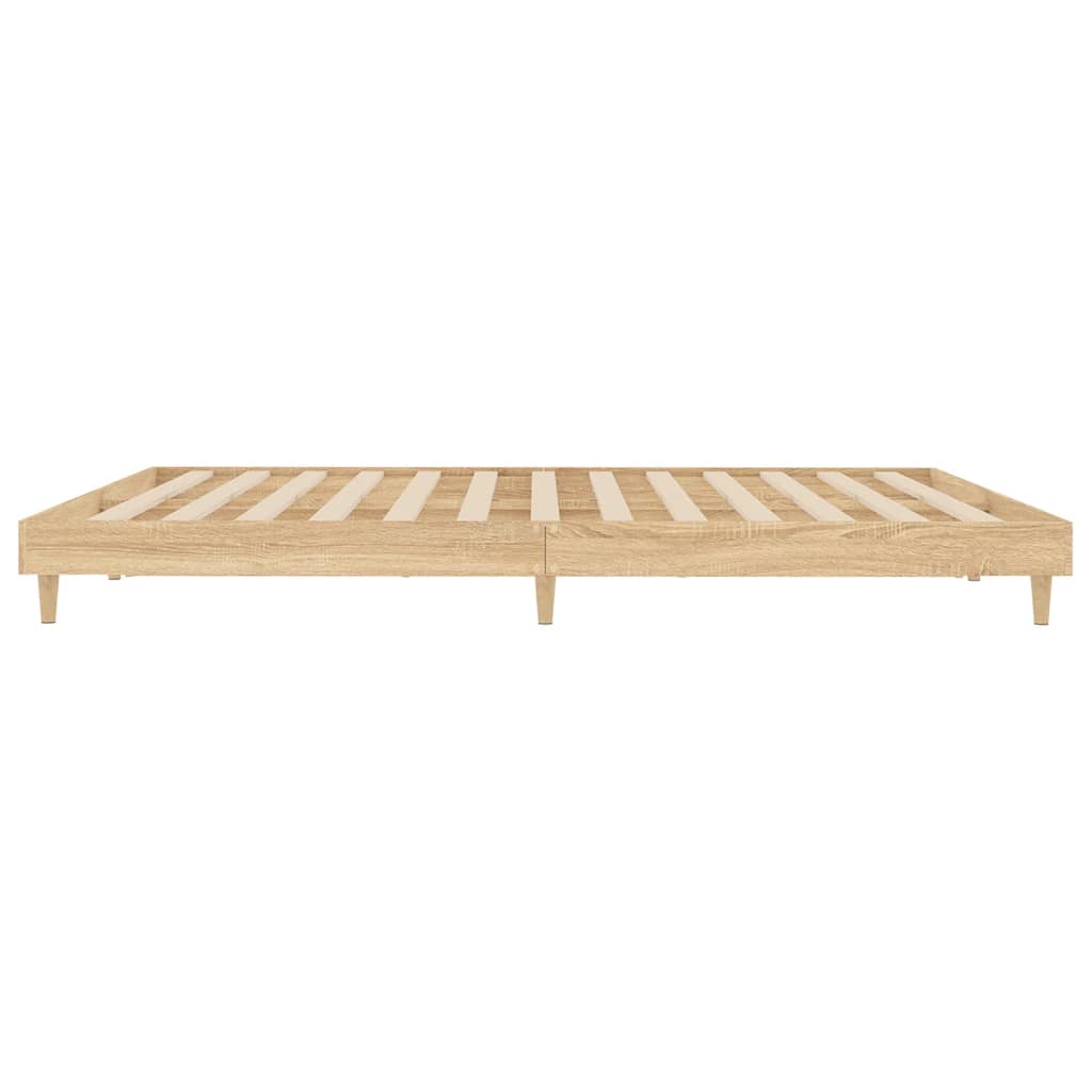 Cadre de lit sans matelas chêne sonoma 200x200 cm