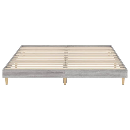 Cadre de lit sans matelas sonoma gris 200x200 cm