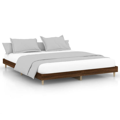 Cadre de lit sans matelas chêne marron 200x200 cm