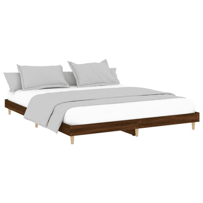 Cadre de lit sans matelas chêne marron 200x200 cm