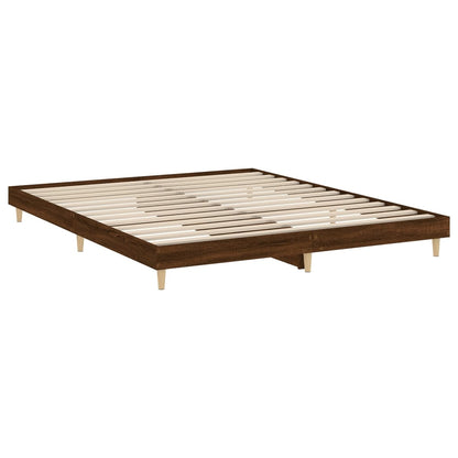 Cadre de lit sans matelas chêne marron 200x200 cm