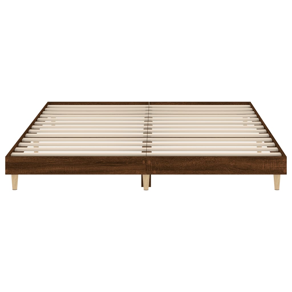 Cadre de lit sans matelas chêne marron 200x200 cm