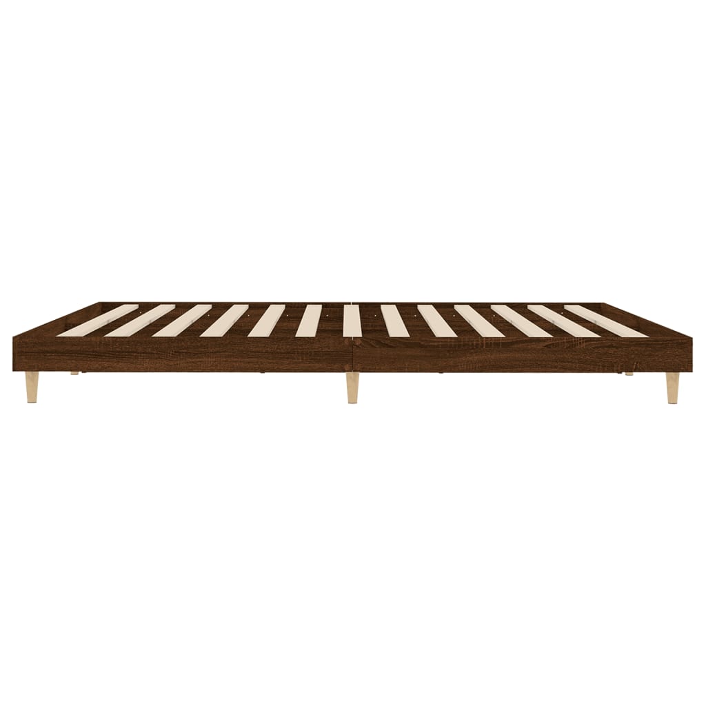 Cadre de lit sans matelas chêne marron 200x200 cm