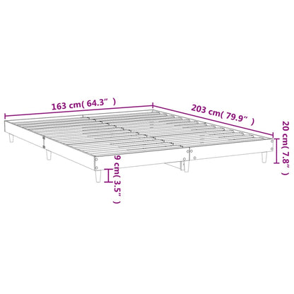 Cadre de lit sans matelas blanc 160x200 cm bois d'ingénierie