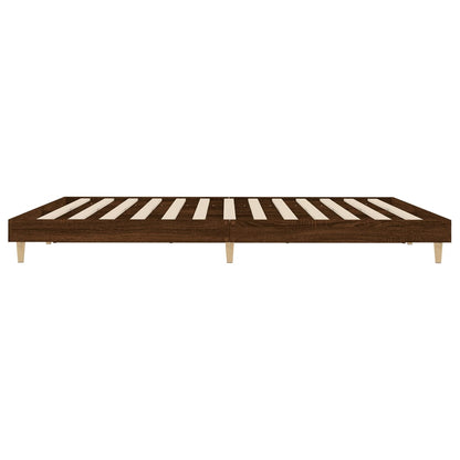 Cadre de lit sans matelas chêne marron 160x200 cm