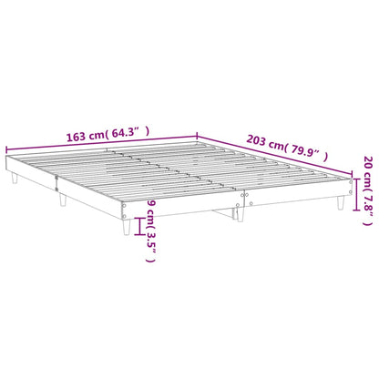 Cadre de lit sans matelas chêne marron 160x200 cm