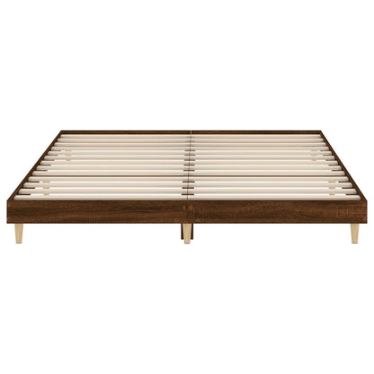 Cadre de lit sans matelas chêne marron 150x200 cm