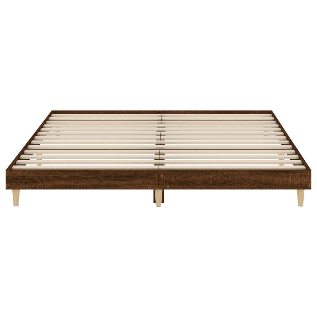 Cadre de lit sans matelas chêne marron 140x200 cm