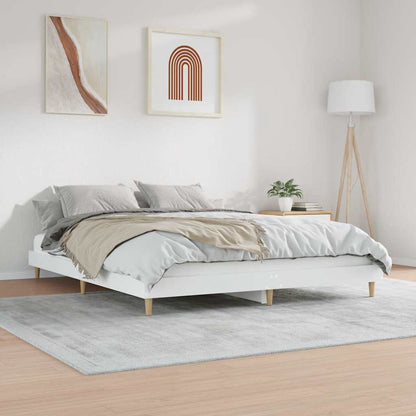 Cadre de lit sans matelas blanc 120x200 cm bois ingénierie